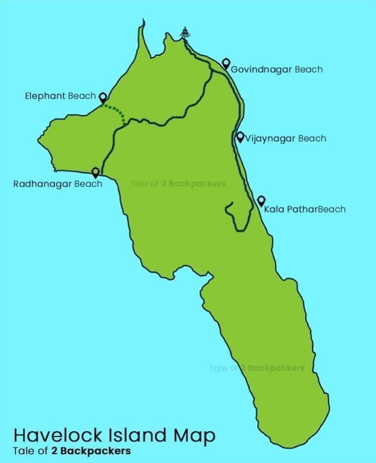 Havelock Island Map | Tale of 2 Backpackers