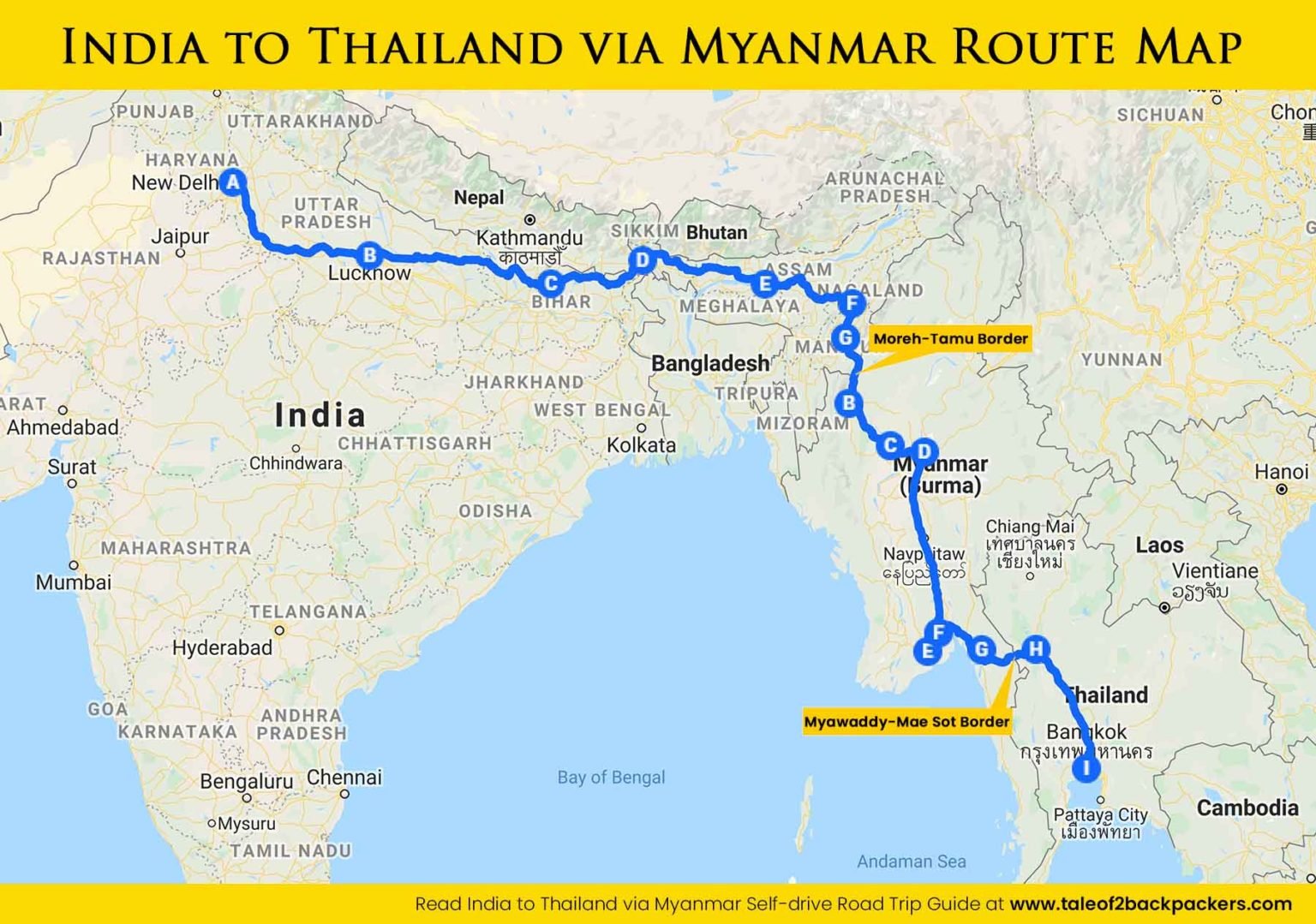 India to Thailand by Road in Own Car or Motorbike - Best Guide  T2B