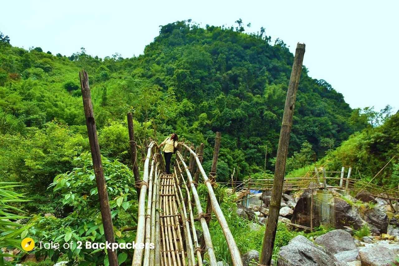 Bamboo walkway in Mawryngkhang Trek - Offbeat Meghalaya