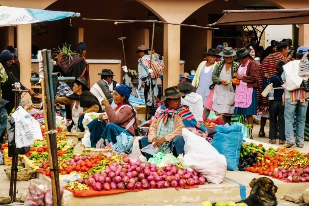 Tarabuco vegetables market in Sucre