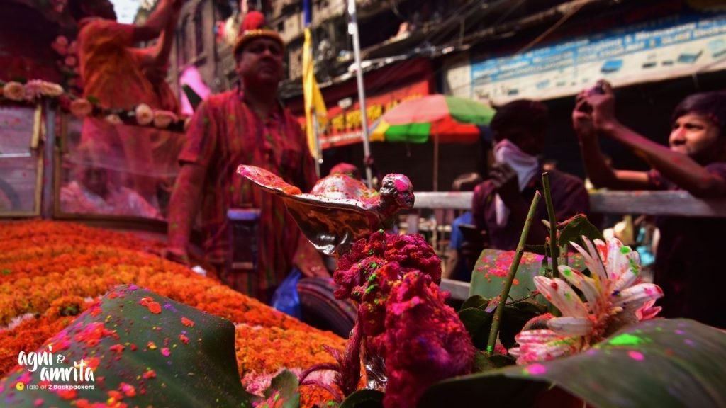 The Holi procession at Burrabazar