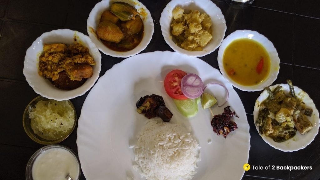 Bengali cuisine with traditional dishes