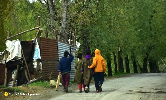 Little boys after playing cricket - is Kashmir safe for tourists