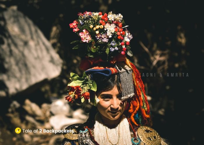 Colourful headgear of the Brokpas in Aryan valley, Ladakh