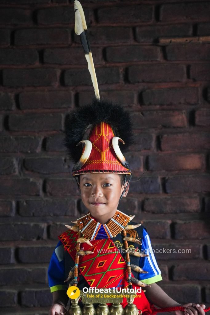 Son of the Ahng of Longwa, dressed up in traditional attire during the Aoling Festival