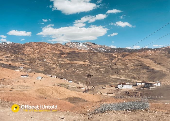 View of Hikkim village in Spiti Valley