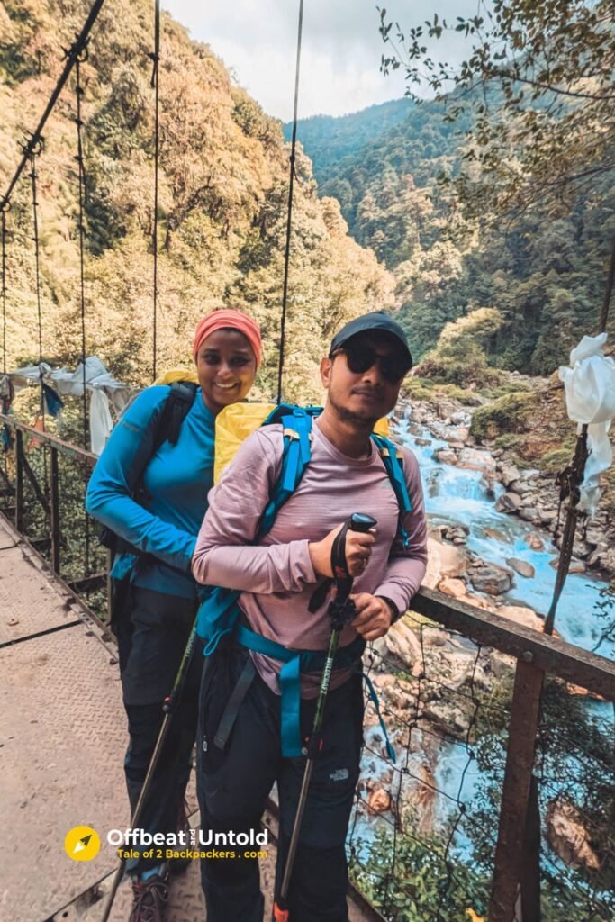 Hanging bridge on the way to Sachen