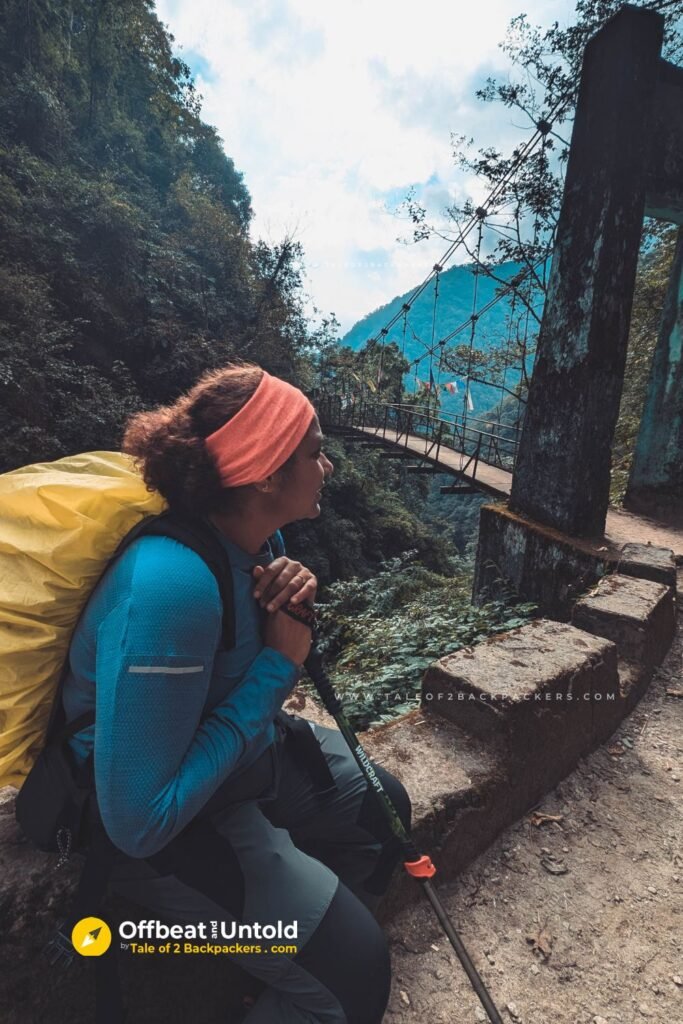 Resting on the way near Yuksom