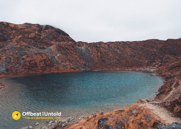 Samiti Lake on the way to Viewpoint 1 at Goechala Trek, Sikkim