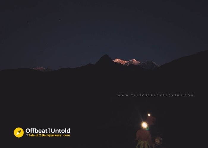 Trekking towards Dzongri Top at early morning